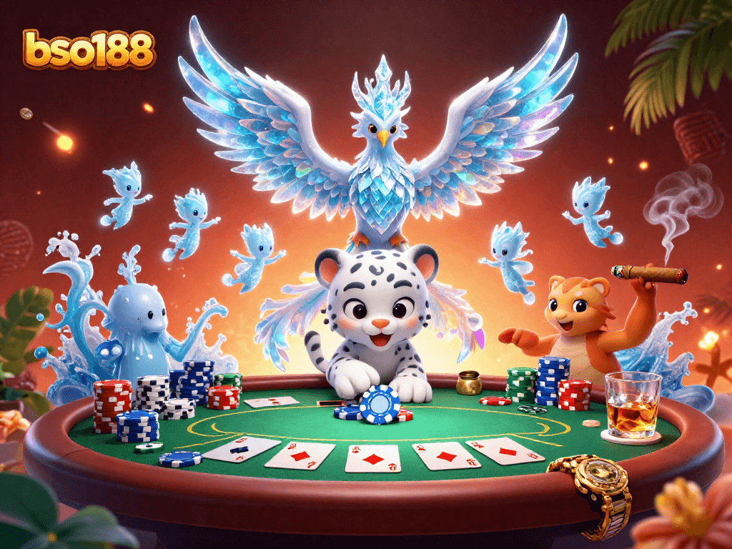 Experience the thrill of bso188 casino with an ice phoenix and poker dynamics.